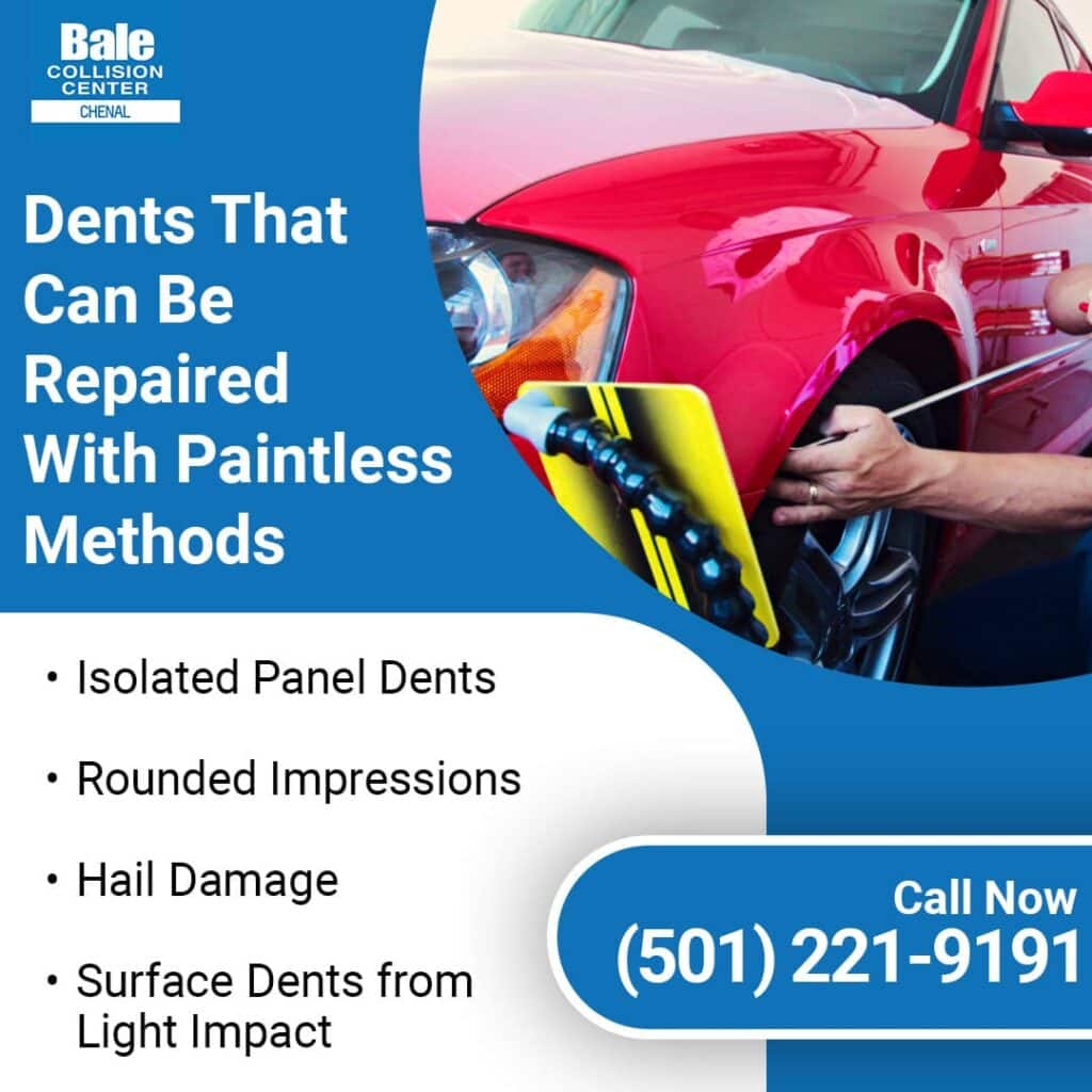 Dents that can be repaired with Paintless method