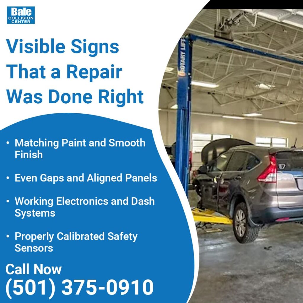 Visible Signs of Correct Repair
