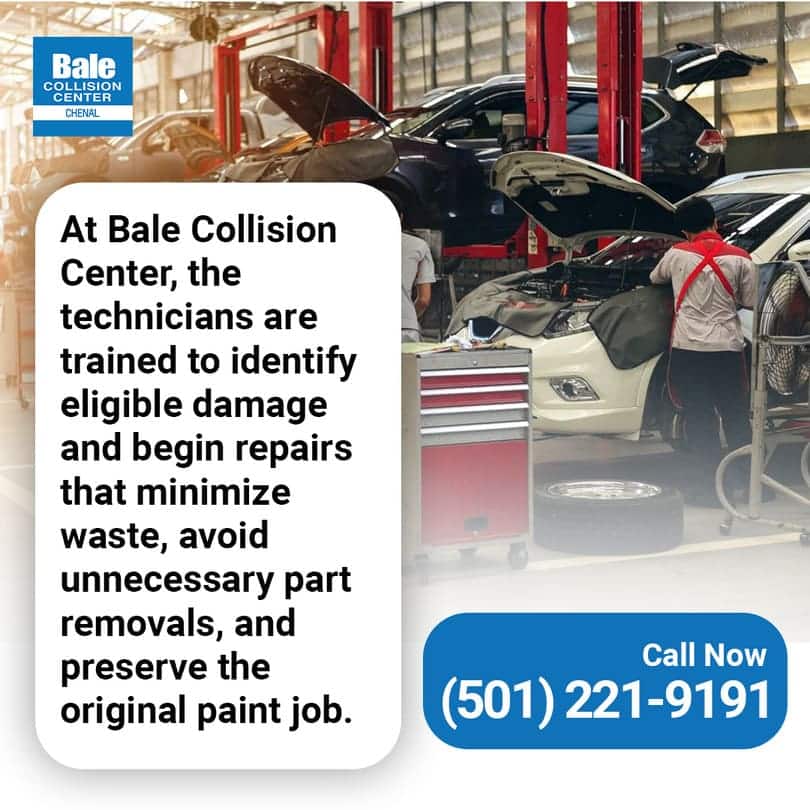 Technicians identifying eligible damage